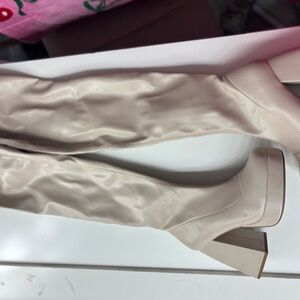 SHEIN Cream Over the Knee Boots